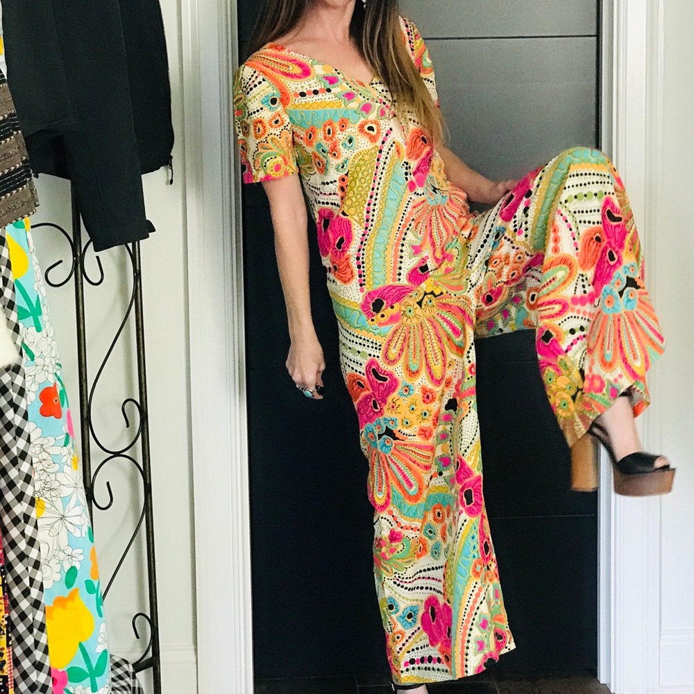 SOLD Vintage 70s handmade jumpsuit one of a kind - Picture 1 of 10